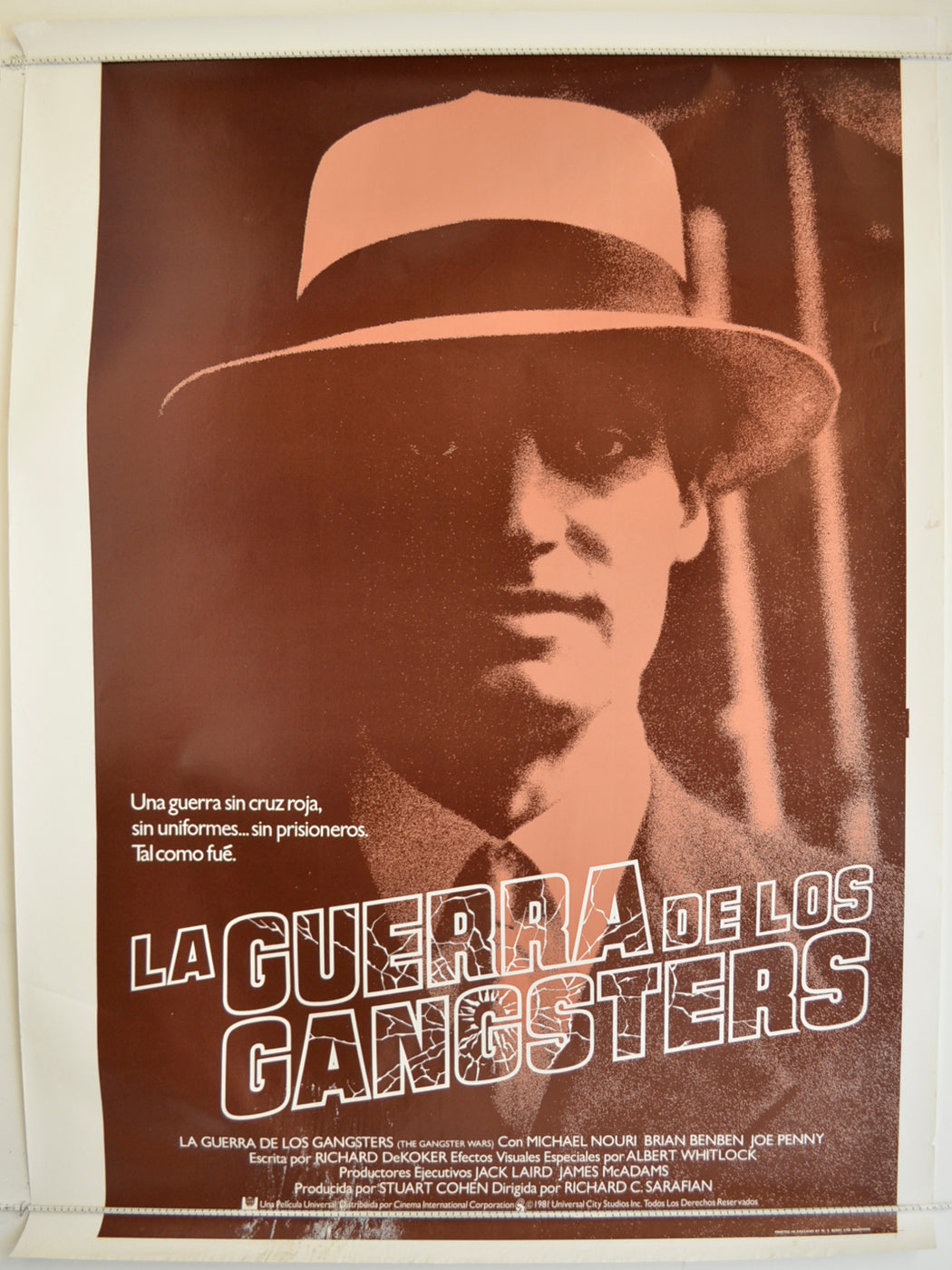 LA GUERRA DE LOS GANGSTERS  (a.k.a. The Gangster Wars)  (Brown Version)   Original One Sheet Poster - Film Poster - Movie Poster  