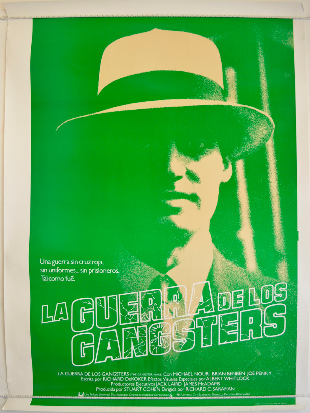 LA GUERRA DE LOS GANGSTERS  (a.k.a. The Gangster Wars)  (Green Version)   Original One Sheet Poster - Film Poster - Movie Poster  