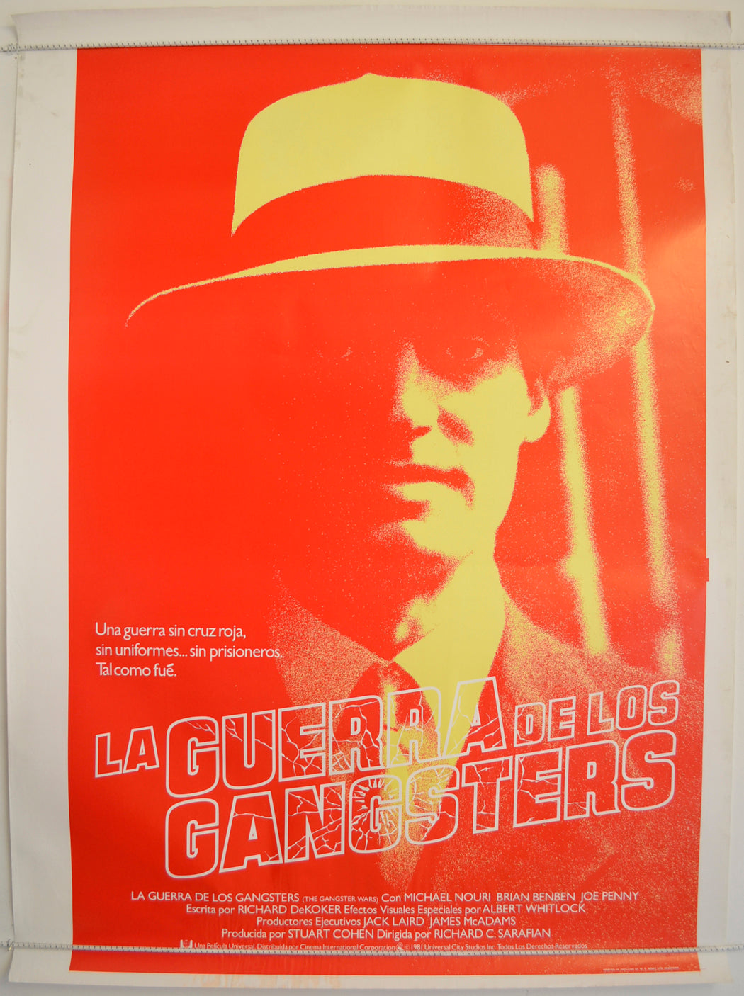 LA GUERRA DE LOS GANGSTERS  (a.k.a. The Gangster Wars)  (Red Version)   Original One Sheet Poster - Film Poster - Movie Poster  