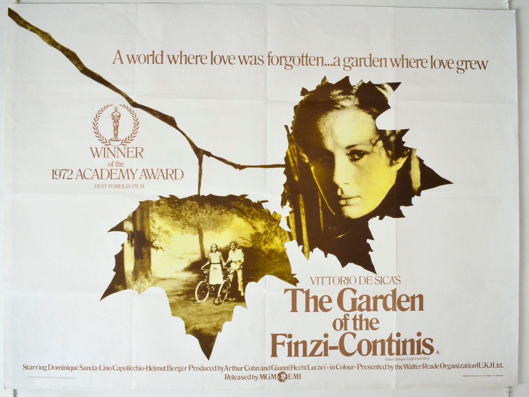 The Garden Of The Finzi-Continis  (a.k.a. Il giardino dei Finzi Contini)   Original British Quad Poster - Movie Poster