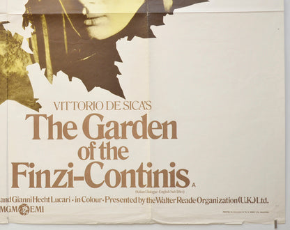 THE GARDEN OF THE FINZI-CONTINIS (Bottom Right) Cinema Quad Movie Poster 