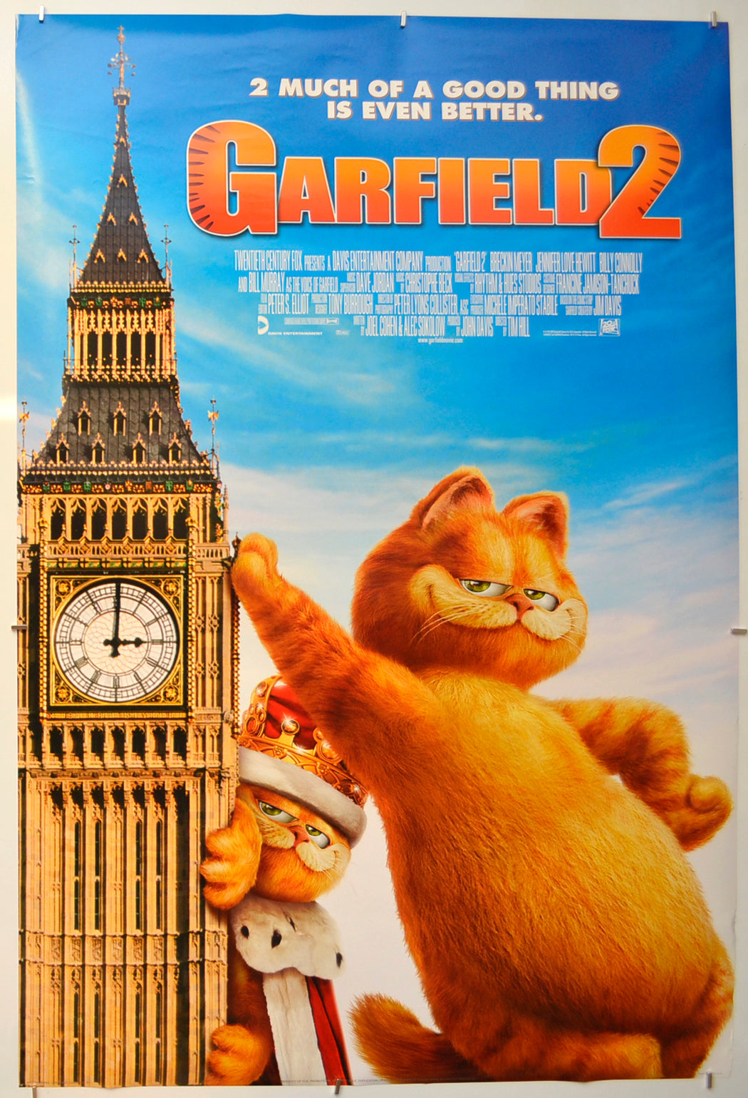 Garfield 2 Original One Sheet Poster - Film Poster - Movie Poster