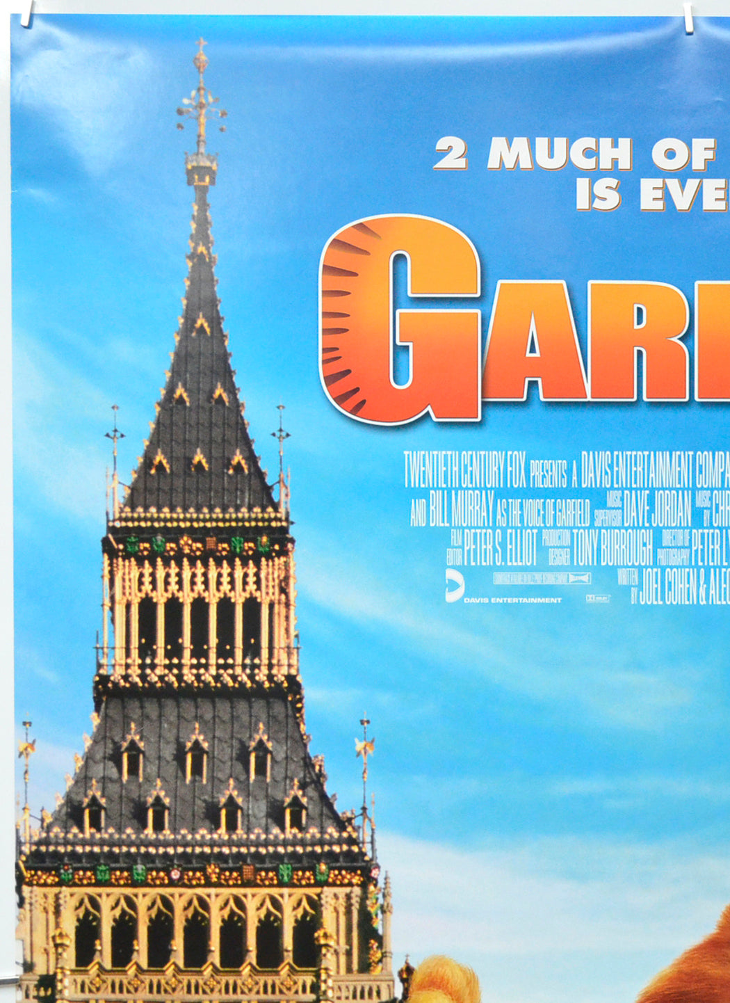 GARFIELD 2 (Top Left) Cinema One Sheet Movie Poster 