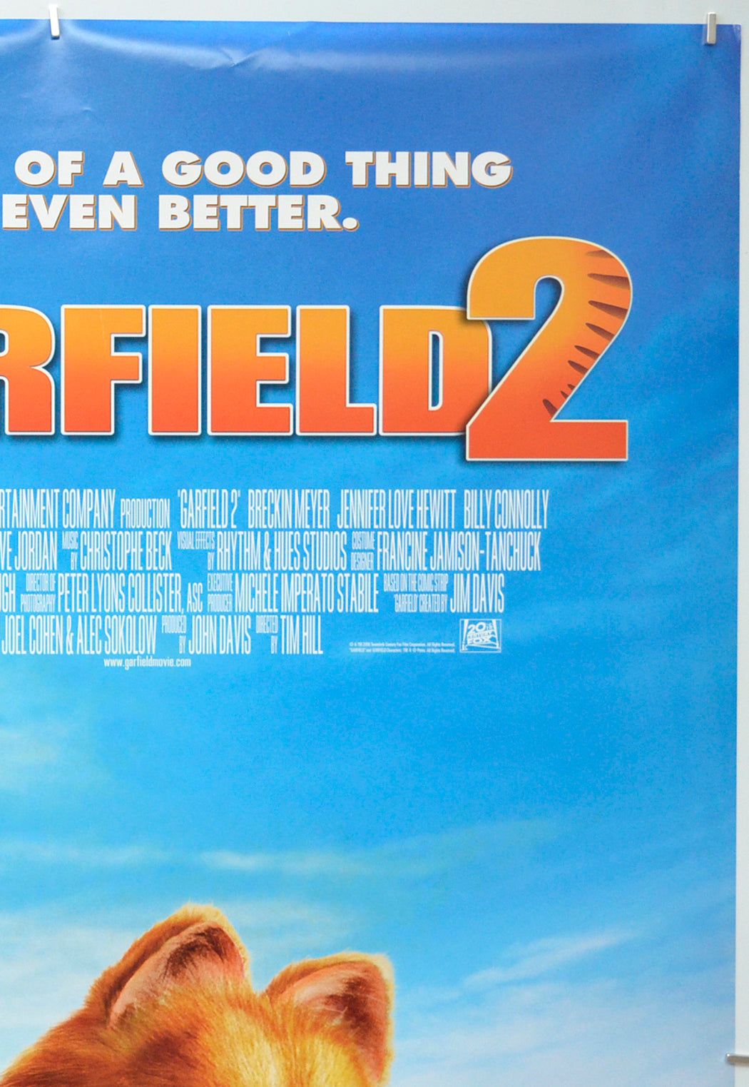 GARFIELD 2 (Top Right) Cinema One Sheet Movie Poster 