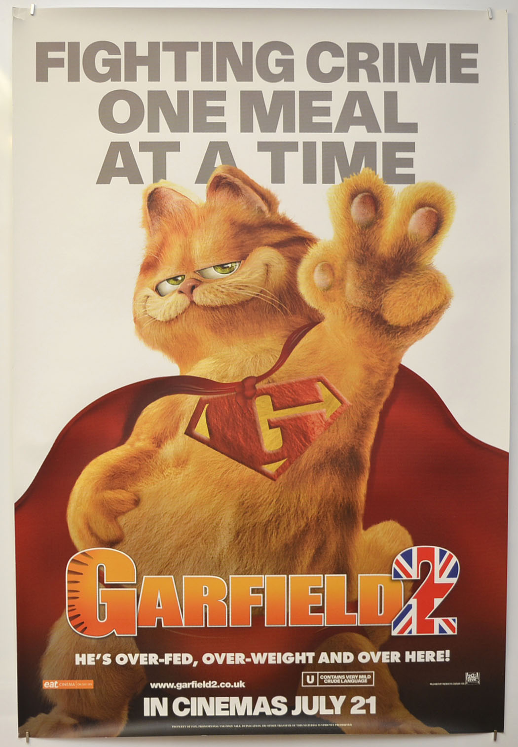 Garfield 2 (Teaser / Advance Version 2) Original One Sheet Poster - Film Poster - Movie Poster