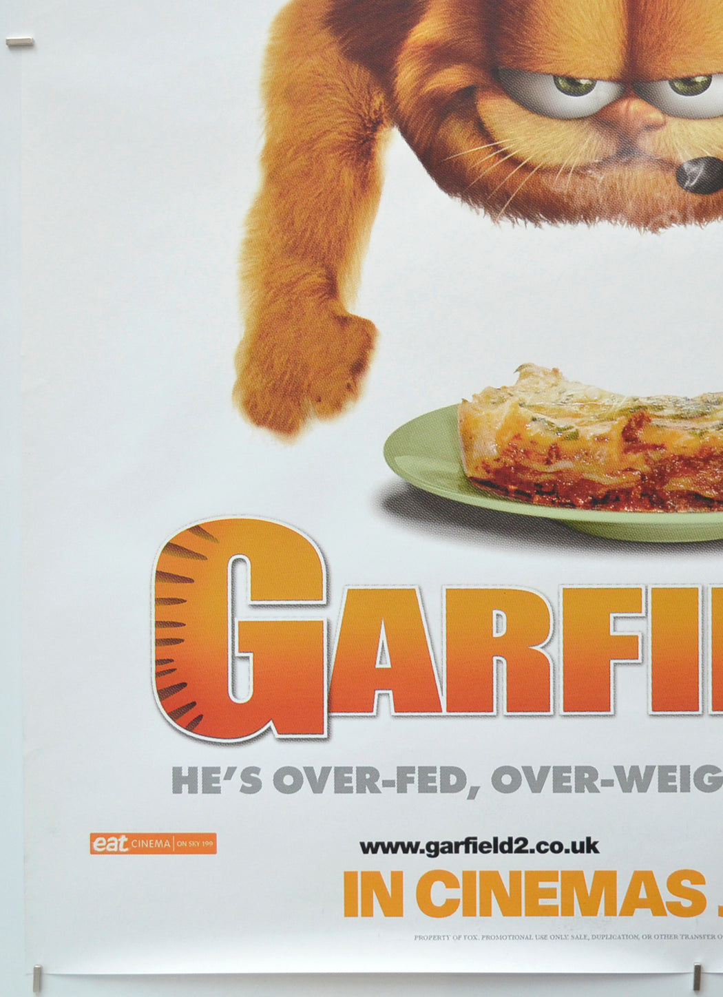 GARFIELD 2 (Bottom Left) Cinema One Sheet Movie Poster 