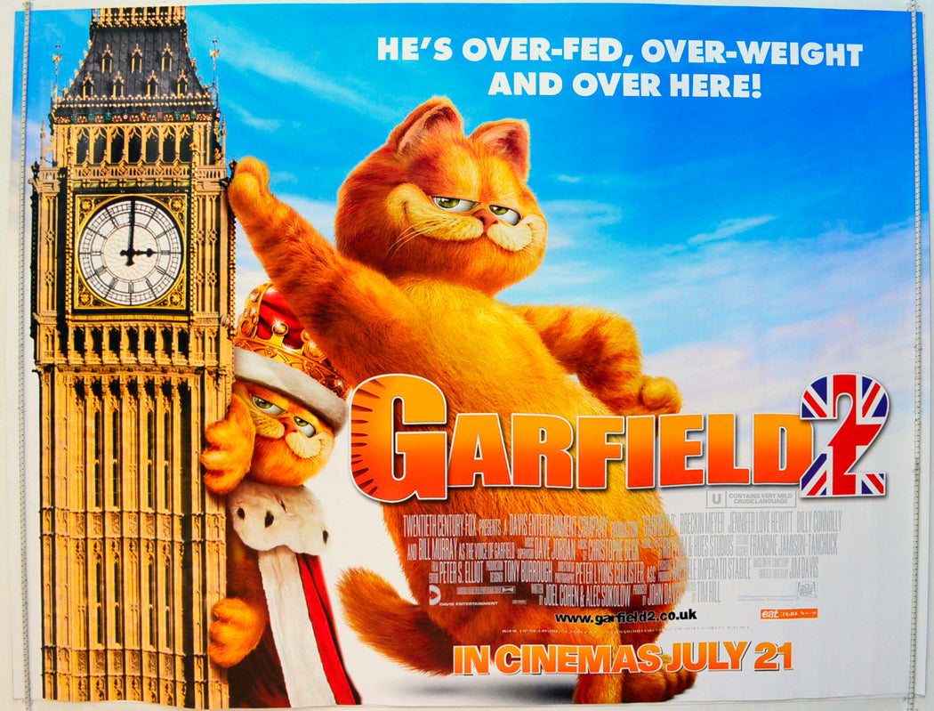 Garfield 2 Original British Quad Poster - Film Poster - Movie Poster 