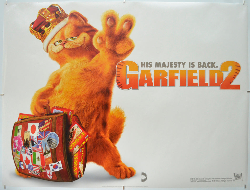 Garfield 2 (Teaser / Advance Version) Original Quad Poster - Film Poster - Movie Poster  