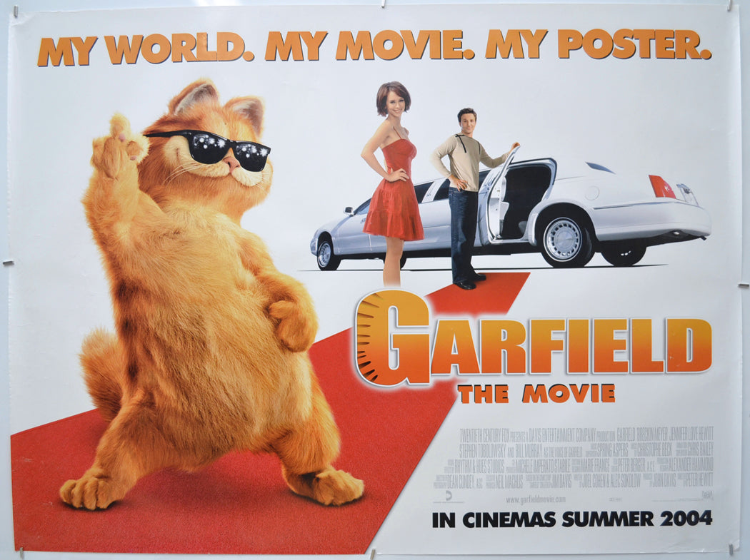 Garfield The Movie - Original Quad Poster - Film Poster - Movie Poster