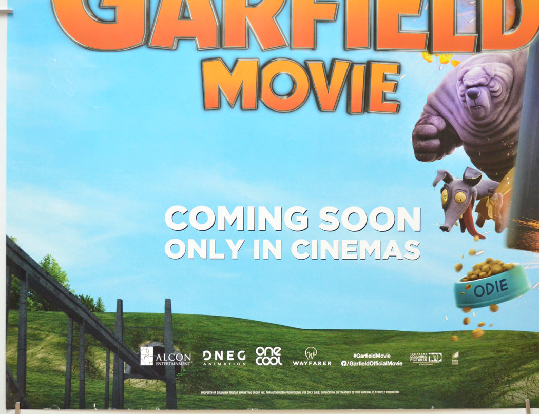 THE GARFIELD MOVIE (Bottom Left) Cinema Quad Movie Poster 