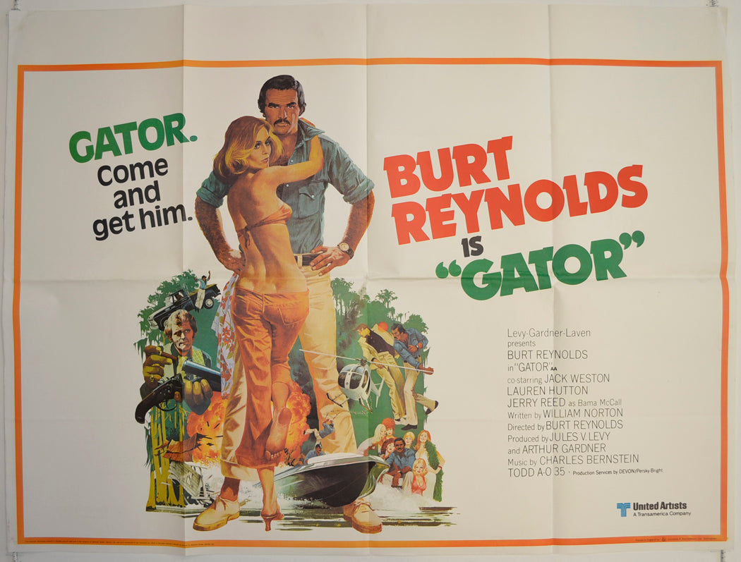 Gator  Original British Quad Poster - Film Poster - Movie Poster 