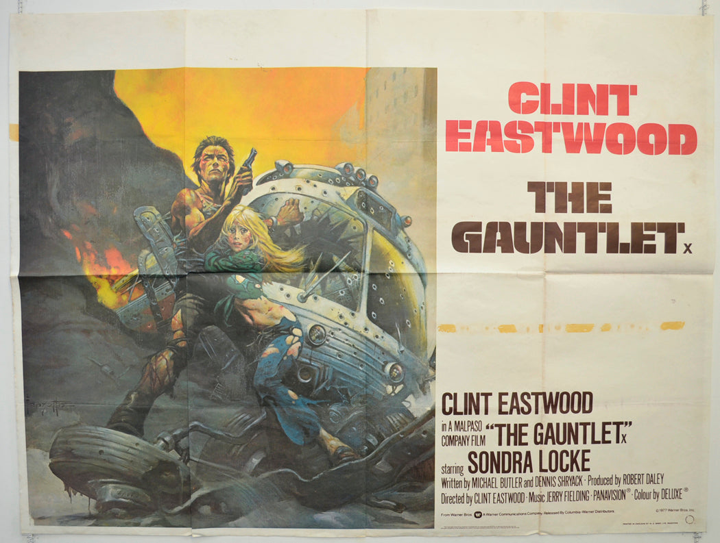 The Gauntlet  Original British Quad Poster - Film Poster - Movie Poster 