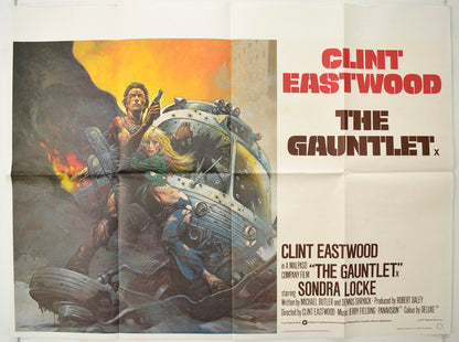 The Gauntlet  Original Quad Poster - Film Poster - Movie Poster 