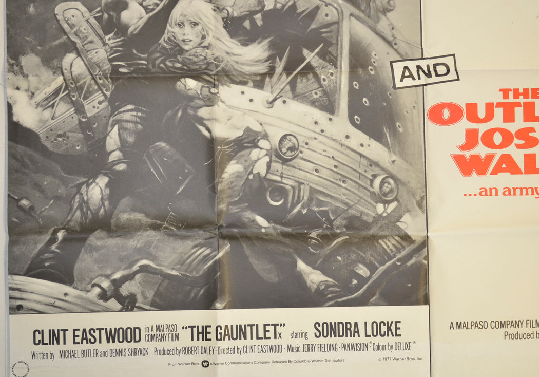 THE GAUNTLET / THE OUTLAW JOSEY WALES (Bottom Left) Cinema Quad Movie Poster 