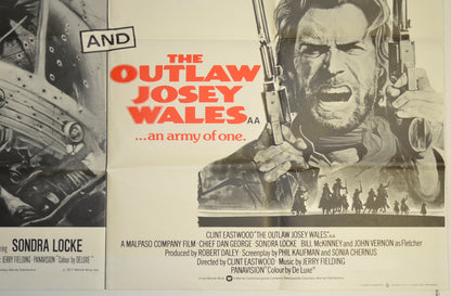 THE GAUNTLET / THE OUTLAW JOSEY WALES (Bottom Right) Cinema Quad Movie Poster 