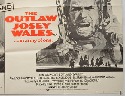 THE GAUNTLET / THE OUTLAW JOSEY WALES (Bottom Right) Cinema Quad Movie Poster 