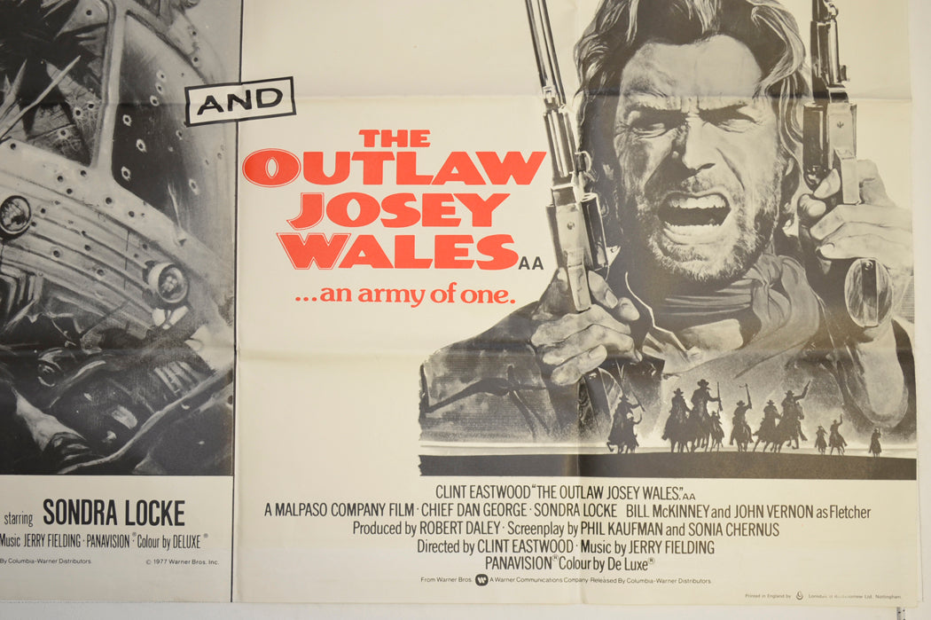 THE GAUNTLET / THE OUTLAW JOSEY WALES (Bottom Right) Cinema Quad Movie Poster 