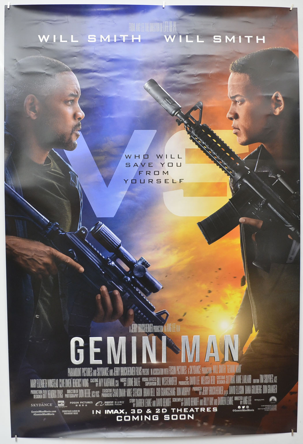 Gemini Man Original One Sheet Poster - Film Poster - Movie Poster