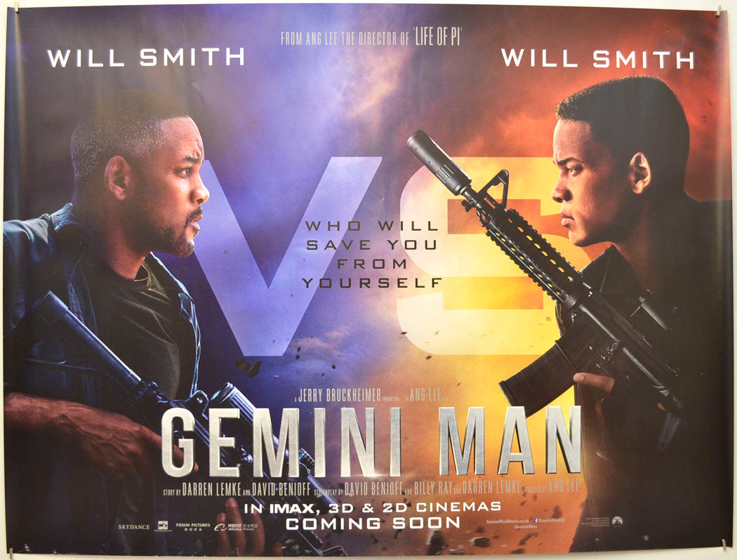 Gemini Man Original Quad Poster - Film Poster - Movie Poster