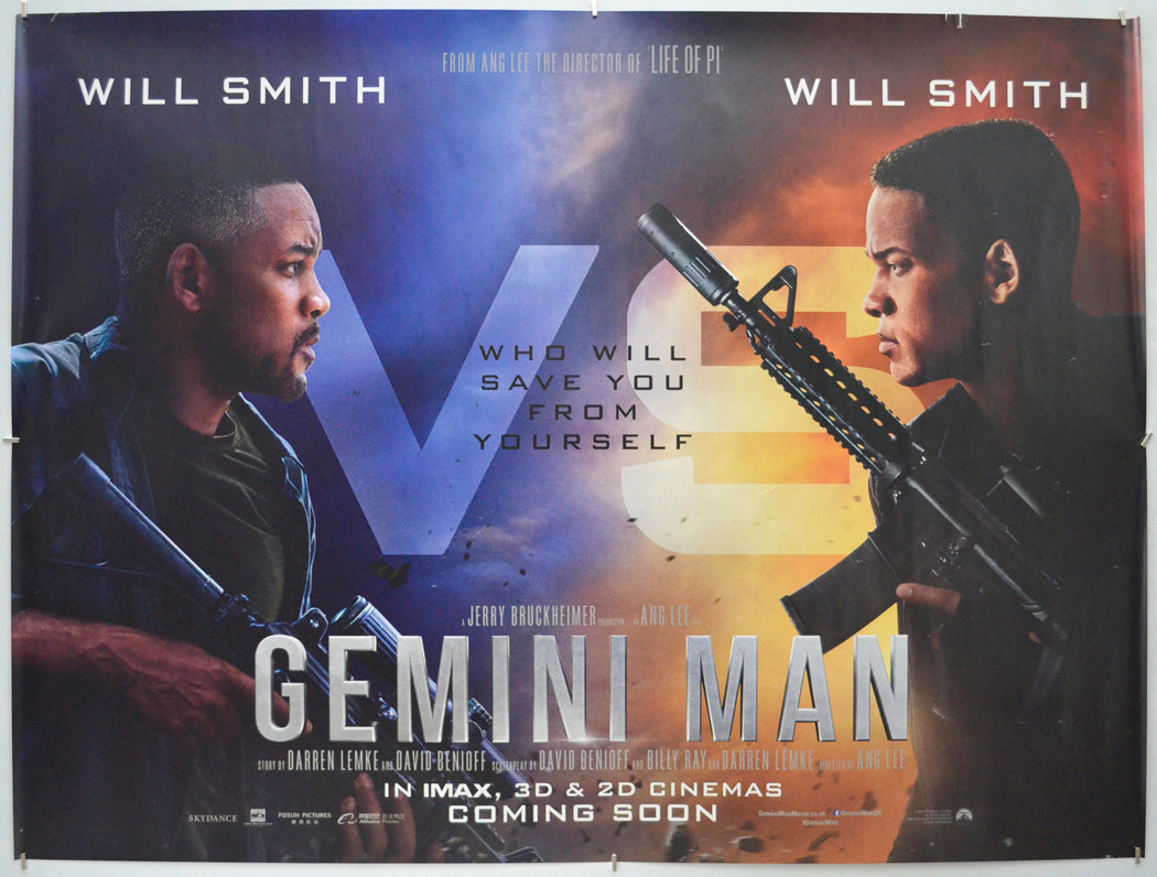 Gemini Man - Original Quad Poster - Film Poster - Movie Poster