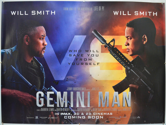 Gemini Man  - Original Quad Poster - Film Poster - Movie Poster