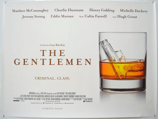 The Gentlemen (Teaser / Advance Version ) Original Quad Poster - Film Poster - Movie Poster