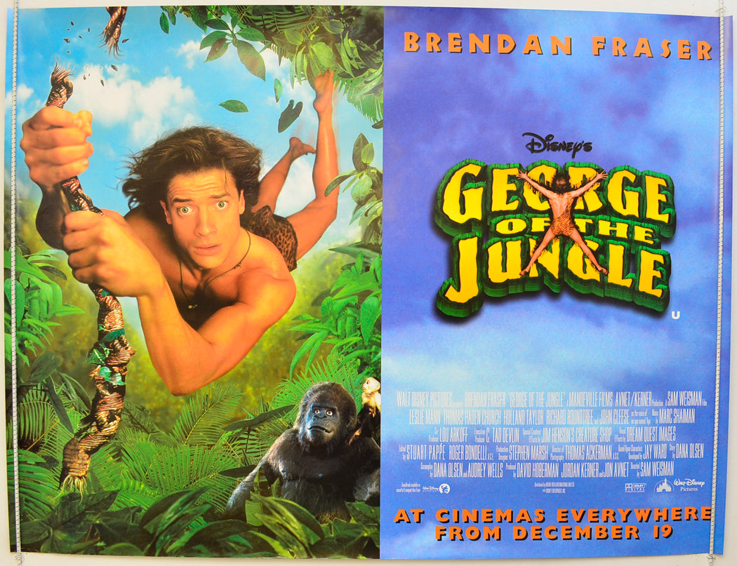 George Of The Jungle Original Quad Poster - Film Poster - Movie Poster  