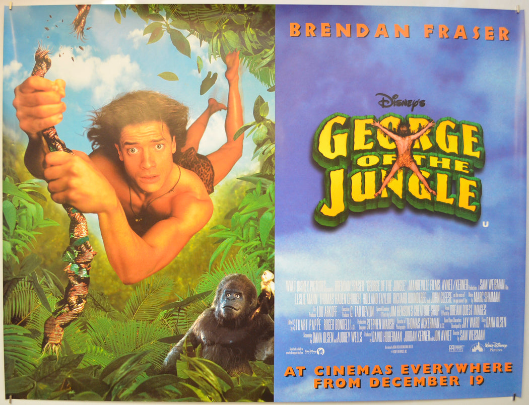 George Of The Jungle  Original Quad Poster - Film Poster - Movie Poster