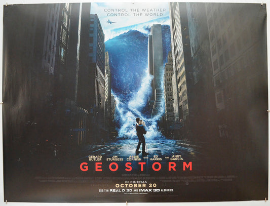 Geostorm (Teaser / Advance Version) Original Quad Poster - Film Poster - Movie Poster