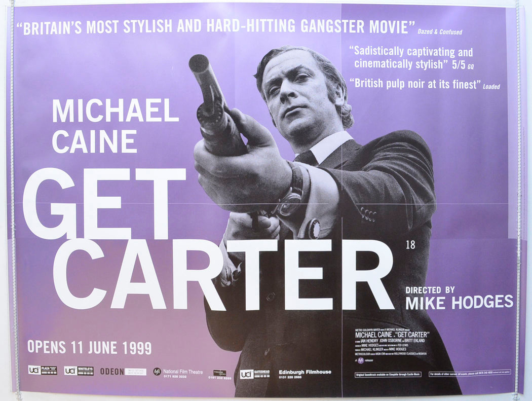 Get Carter   (1999 BFI re-release Poster) Original British Quad Poster - Film Poster - Movie Poster