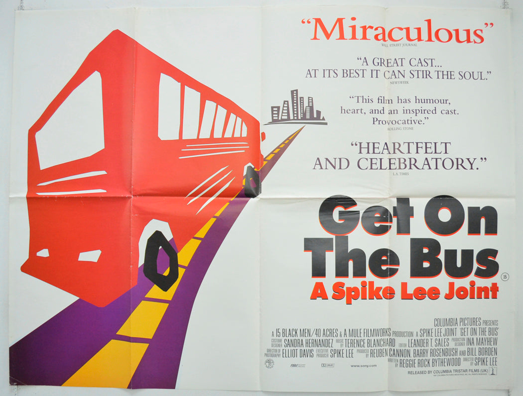 Get On The Bus Original Quad Poster - Film Poster - Movie Poster  