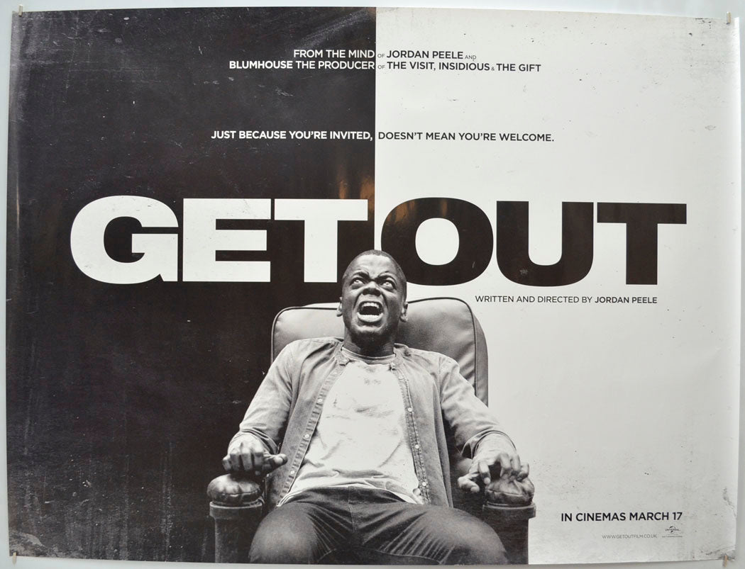 Get Out  Original Quad Poster - Film Poster - Movie Poster