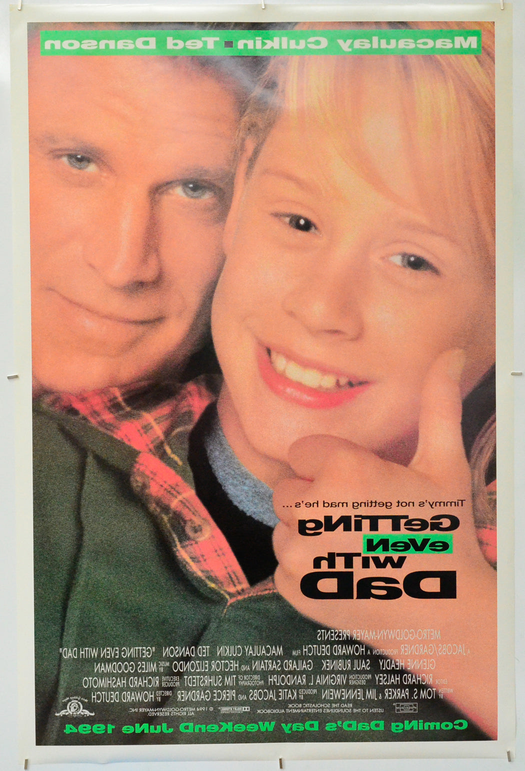 Getting Even With Dad (Back) Cinema One Sheet Movie Poster 