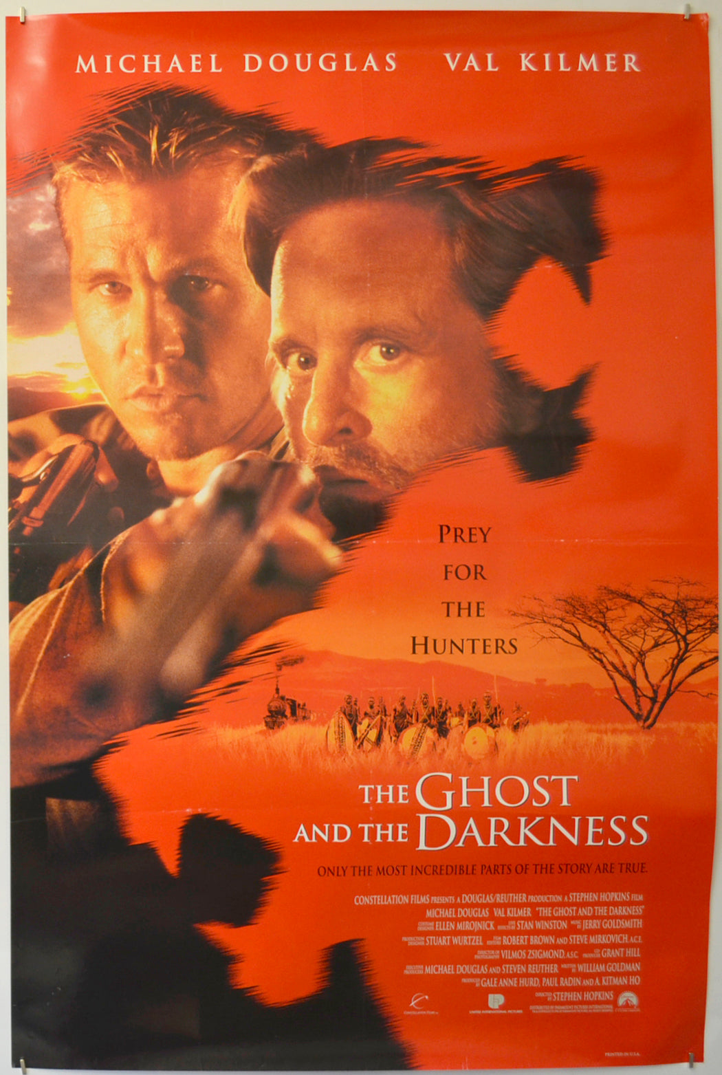 The Ghost And The Darkness  Original One Sheet Poster - Film Poster - Movie Poster