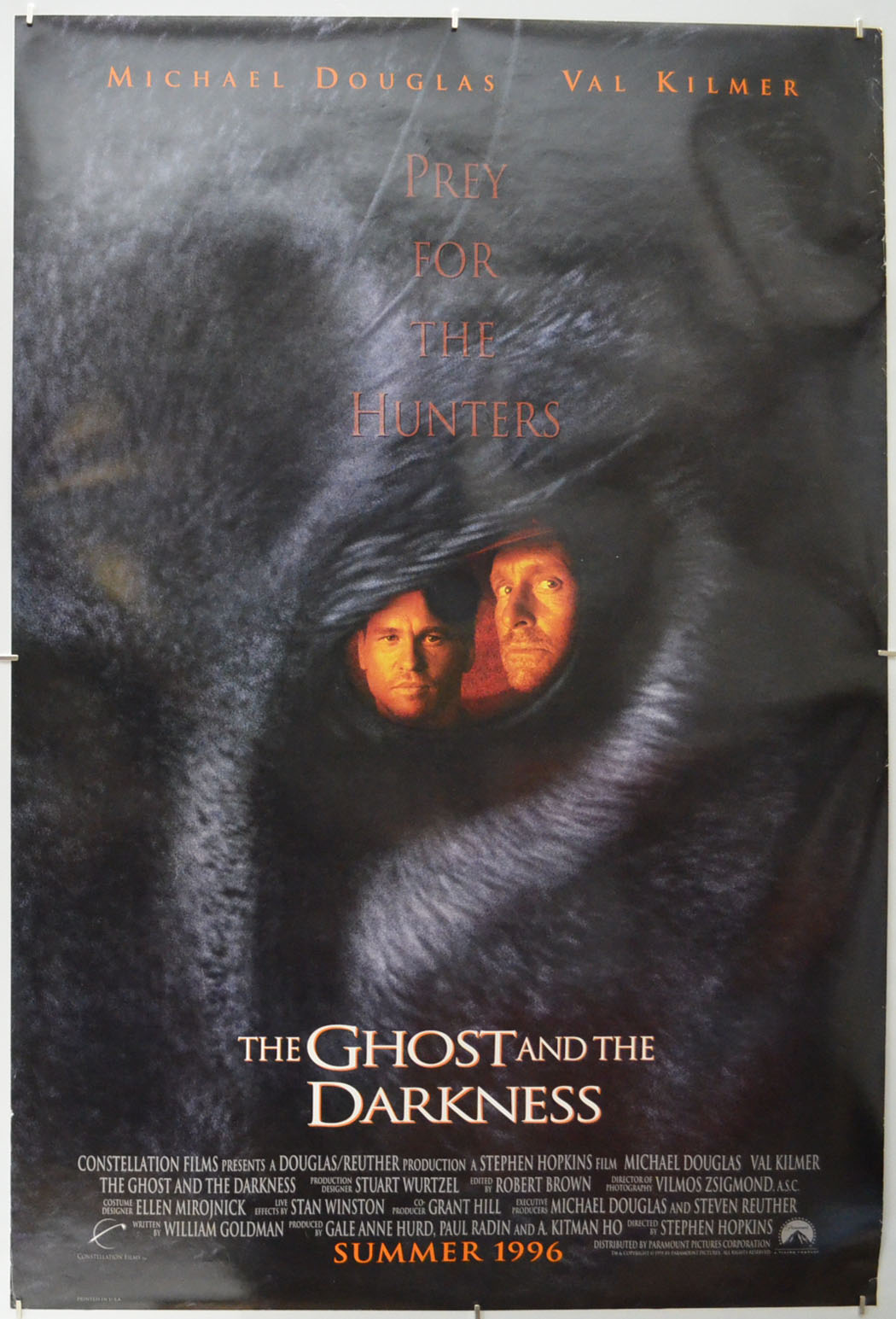 The Ghost And The Darkness (Teaser / Advance Version)  Original One Sheet Poster - Film Poster - Movie Poster