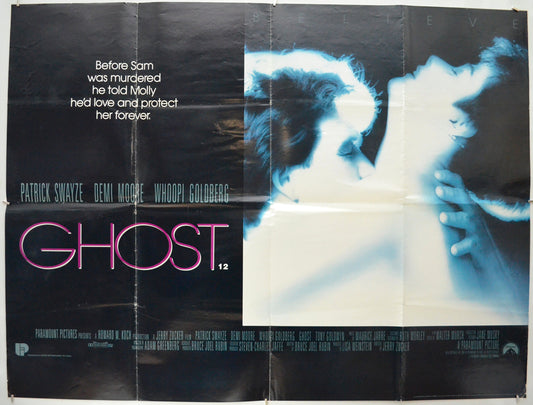 Ghost (design 2) Original Quad Poster - Film Poster - Movie Poster