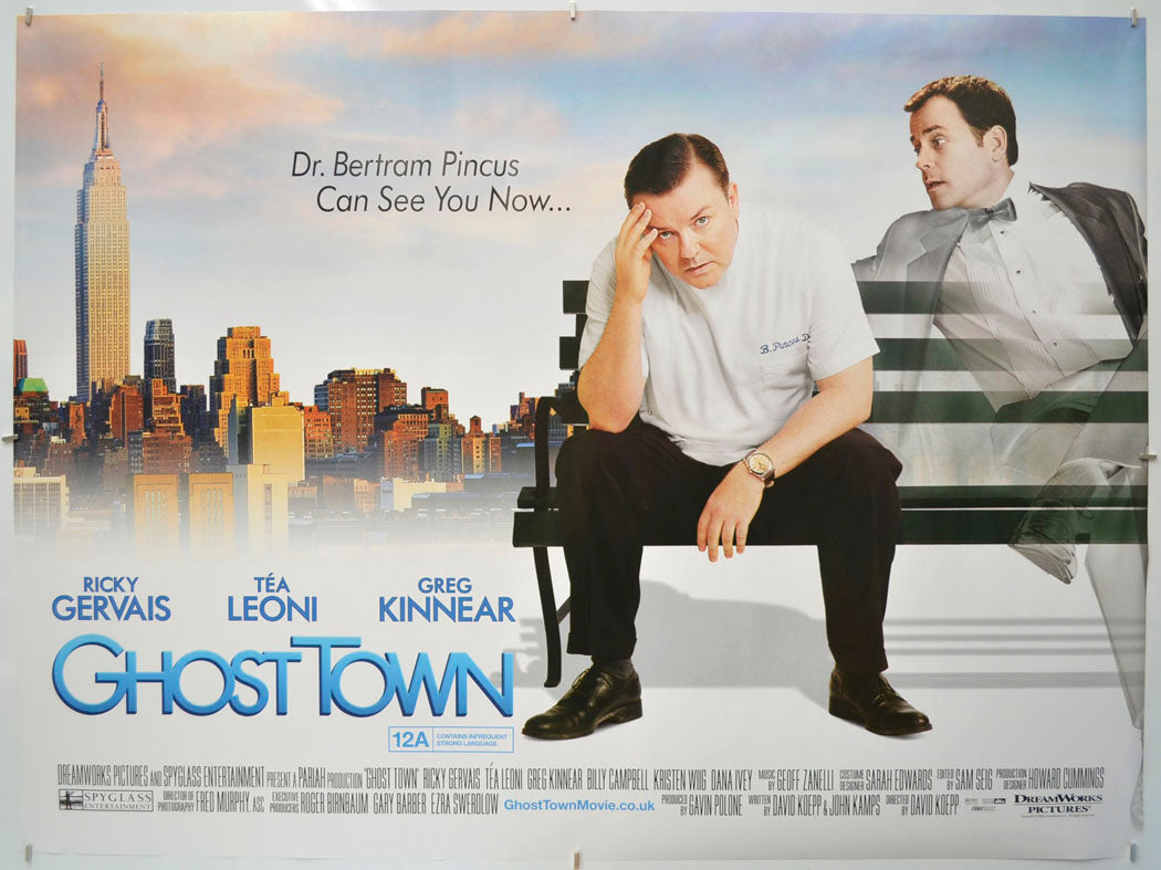 Ghost Town Original Quad Poster - Film Poster - Movie Poster