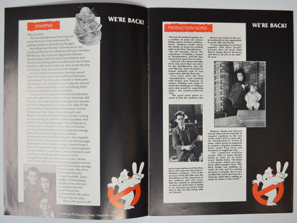 GHOSTBUSTERS II Cinema Exhibitors Campaign Pressbook - INSIDE 