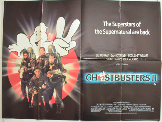 Ghostbusters II  Original British Quad Poster - Film Poster - Movie Poster 