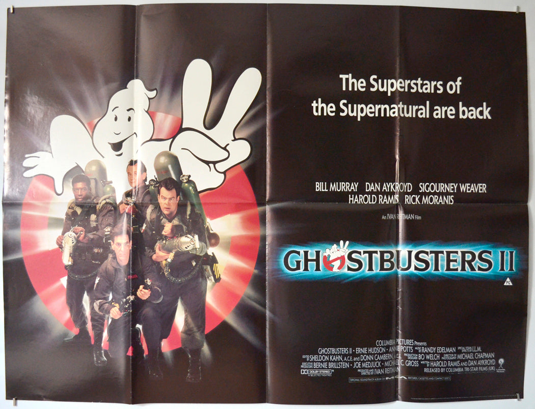 Ghostbusters II  Original Quad Poster - Film Poster - Movie Poster