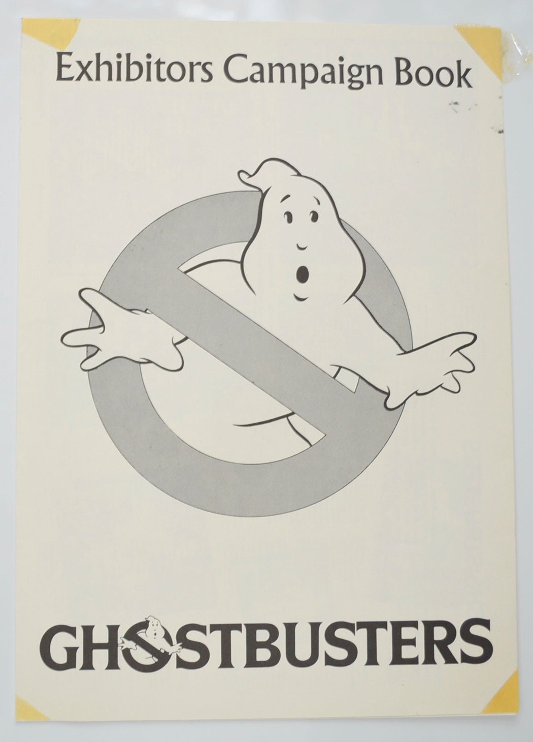 Ghostbusters Original 4 Page Cinema Exhibitors Campaign Pressbook (UK)