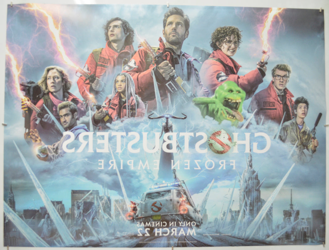 Ghostbusters: Frozen Empire Original Cinema Quad Movie Poster - Back