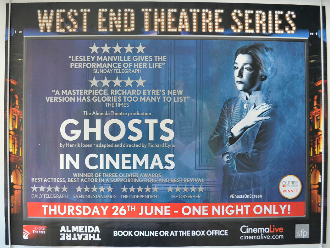 Ghosts  (West End Theatre Series)  Original Quad Poster - Film Poster - Movie Poster 