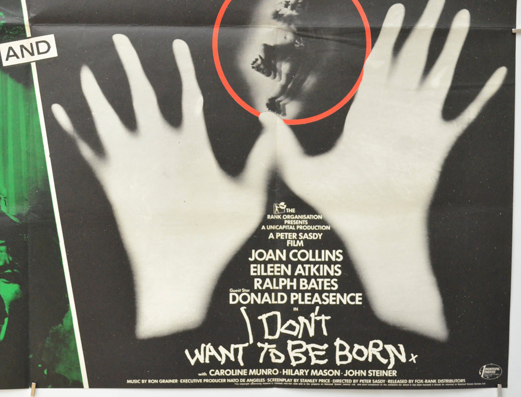 THE GHOUL / I DON’T WANT TO BE BORN (Bottom Right) Cinema Quad Movie Poster 