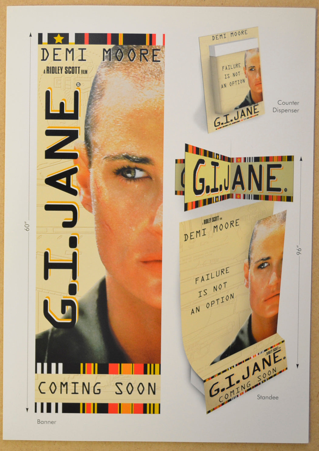 G.I. JANE Original Cinema Press Kit – Displays 