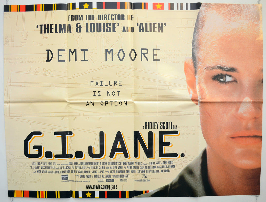 G.I. Jane  Original British Quad Poster - Film Poster - Movie Poster 