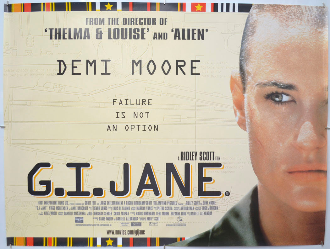 G.I. Jane Original Quad Poster - Film Poster - Movie Poster