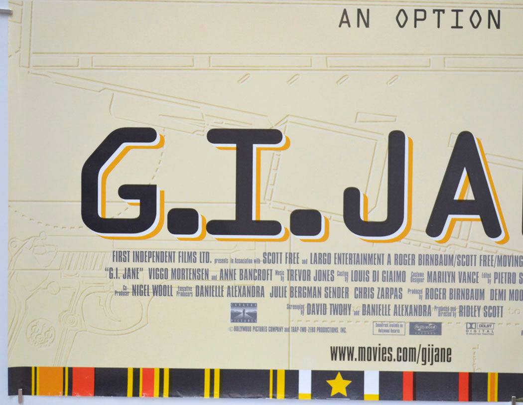 G.I. JANE (Bottom Left) Cinema Quad Movie Poster 