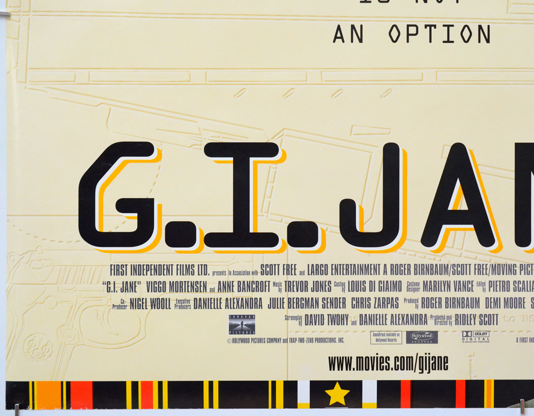 G.I. Jane (Bottom Left) Cinema Quad Movie Poster 