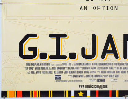 G.I. Jane (Bottom Left) Cinema Quad Movie Poster 